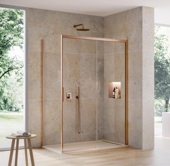 Duka Natura 4000 2-delige schuifdeur 120x200 cm en zijwand, Doe-het-zelf en Bouw, Sanitair, Nieuw, Douche, Glas, Ophalen