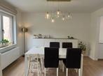 Lustre Moderne - 5 points lumineux, Huis en Inrichting, Lampen | Kroonluchters, Ophalen, Zo goed als nieuw, Glas, Moderne