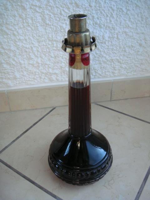 Lampe bougie. Bouteille de vin "ITALIEN" ».Vintage, Antiek en Kunst, Antiek | Woonaccessoires, Ophalen of Verzenden