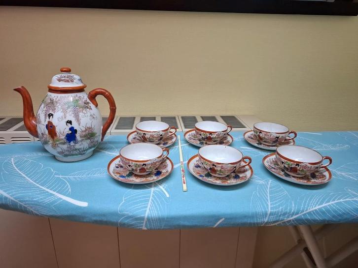 Japans theeservies, Huis en Inrichting, Keuken | Servies, Zo goed als nieuw, Overige typen, Overige stijlen, Porselein, Ophalen