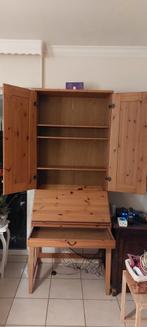 Bureau secretaire ikea pin massif, Enlèvement, Utilisé