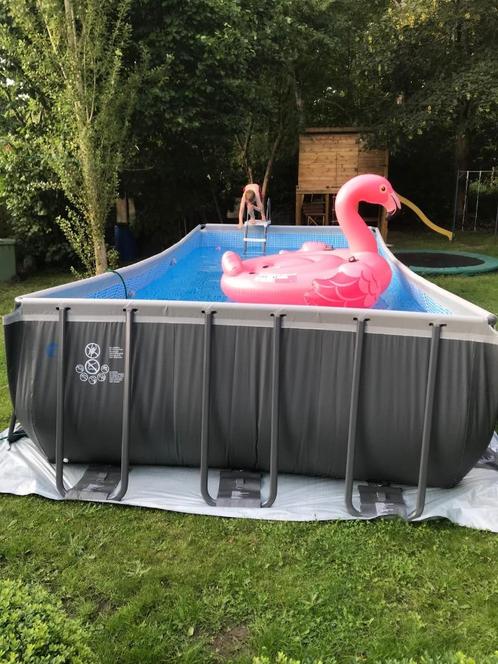 Intex Ultra XTR Frame zwembad - 732 x 366 x 132 cm, Tuin en Terras, Zwembaden, Gebruikt, Opzetzwembad, Rechthoekig, Ophalen