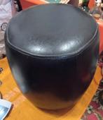 lederen kruk poef voetenbank, Huis en Inrichting, Zetels | Voetbanken en poefs, Ophalen, Zo goed als nieuw