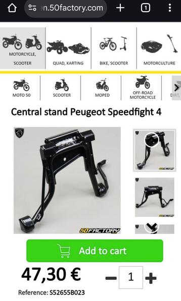 Centrale stand peugeot origineel beschikbaar voor biedingen