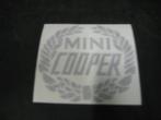"Mini Cooper" laurel - Logo sticker GRIJS CLASSIC MINI, Nieuw, Ophalen, Voor, Oldtimer onderdelen