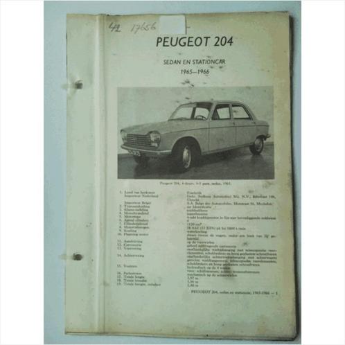Peugeot 204 Vraagbaak losbladig 1965-1966 #4 Nederlands, Livres, Autos | Livres, Utilisé, Peugeot, Enlèvement ou Envoi