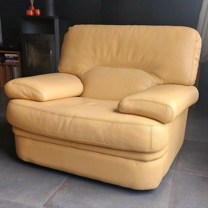 Lederen eenzit, Maison & Meubles, Canapés | Sofas & Chaises Longues, Utilisé, Une personne, Moins de 150 cm, 75 à 100 cm, Cuir