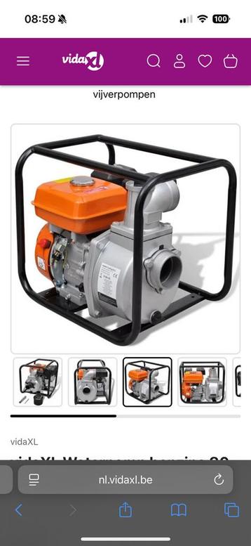 Nieuw in de doos: vidaXL Waterpomp benzine 80 mm 4800 W beschikbaar voor biedingen