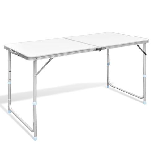 Table de camping pliable et réglable en hauteur - 120 cm, Caravans en Kamperen, Kampeermeubelen, Nieuw, Campingtafel, Ophalen of Verzenden