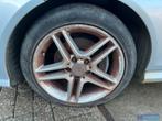 MERCEDES C KLASSE W204 5x112 66.6 17 inch velgen amg, Gebruikt, Band(en)