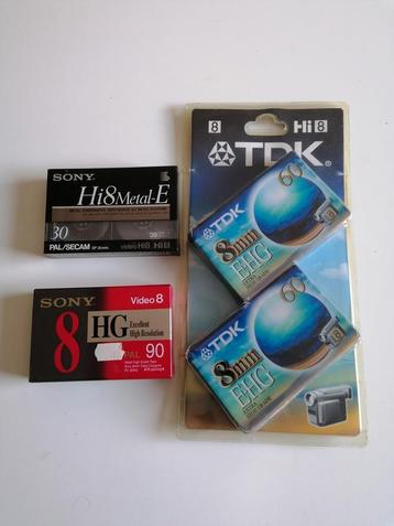 Salut 8 nouvelles cassettes (4 pièces), Enlèvement ou Envoi, Hi 8