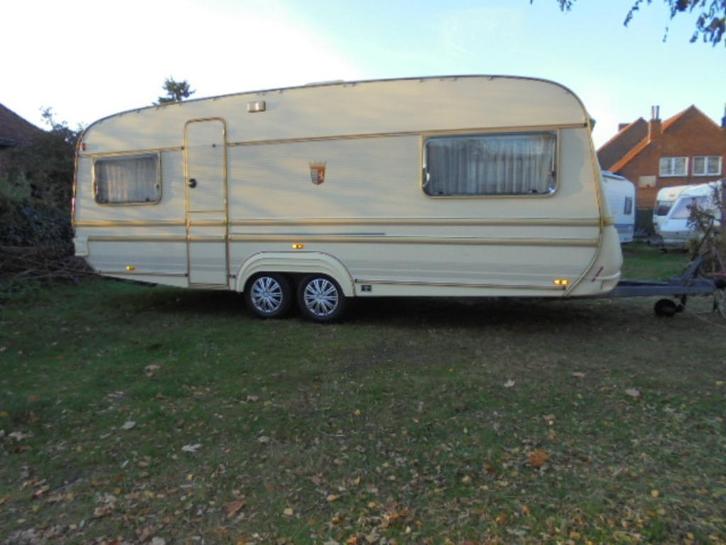 TABBERT 570--frans bed,rondzit+als nieuwe VOORTENT---, Caravans en Kamperen, Caravans, Bedrijf, tot en met 4, 1000 - 1250 kg, Rondzit