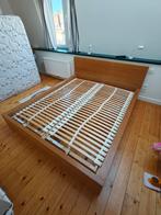 Ikea dubbel bed frame Malm 160x200, Huis en Inrichting, Ophalen, Gebruikt, Bruin, Tweepersoons