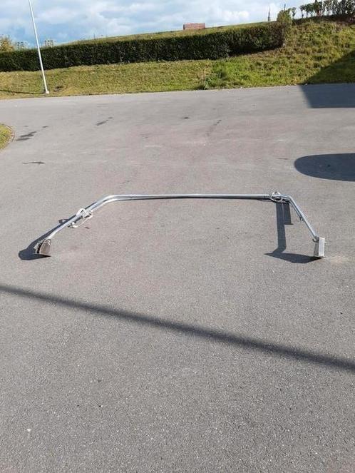 VERSTELBARE ALUMINIUM BIMINI BEUGEL MET RVS VOETEN EN DOEK, Watersport en Boten, Bootonderdelen, Gebruikt, Overige typen, Zeilboot of Motorboot