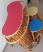 Vintage Tiki bar met 3 krukken, Ophalen