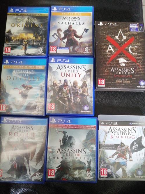 Assassin's Creed PS4 (7) en PS3 (1) games, Games en Spelcomputers, Games | Sony PlayStation 4, Zo goed als nieuw, Role Playing Game (Rpg)