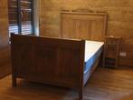 Bed twijfelaar 1,4x2m, Huis en Inrichting, Slaapkamer | Bedden, Ophalen, Bruin, 140 cm, Twijfelaar