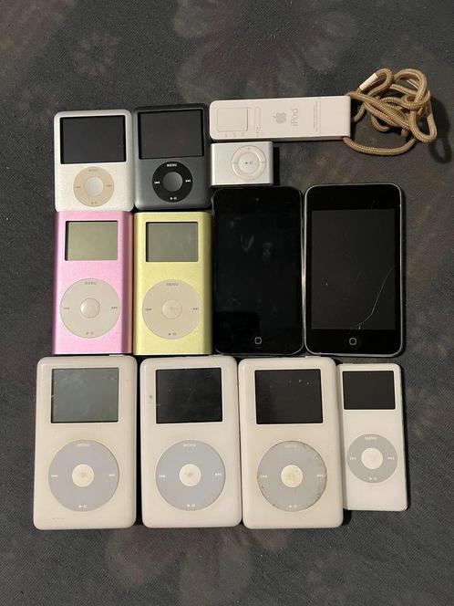 Set van 12 iPods - oude modellen, collectie, Audio, Tv en Foto, Mp3-spelers | Apple iPod, Gebruikt, Overige types, 40 GB en meer