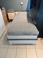 Lit 1 personne matelas &sommier+lit appoint + table nuit, Enlèvement, Utilisé