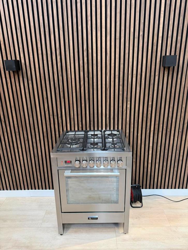 Luxe Rvs M-system Boretti Fornuis 70 cm (Gratis bezorgen), Elektronische apparatuur, Microgolfovens, Zo goed als nieuw, Vrijstaand