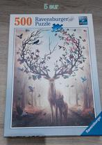 Puzzel van 500 stukjes - hert, Hobby en Vrije tijd, Ophalen of Verzenden, Zo goed als nieuw, Legpuzzel