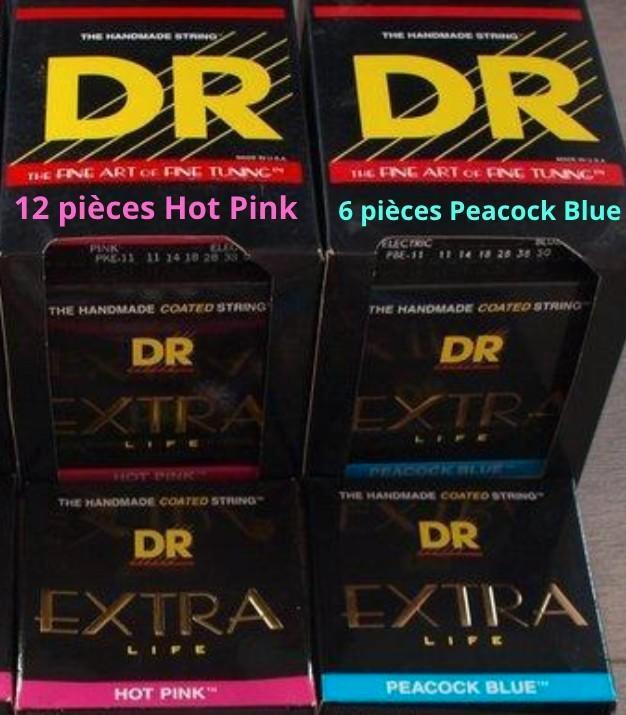 Dr Neon HotPink en Peacock Blue gitaarsnaren, Muziek en Instrumenten, Overige Muziek en Instrumenten, Nieuw, Ophalen of Verzenden