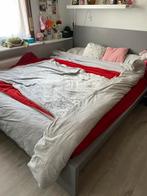 Tweepersoonsbed Ikea grijs 160 x 200, Maison & Meubles, Chambre à coucher | Lits, 160 cm, Comme neuf, Deux personnes, Enlèvement
