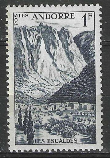 Andorra-Frans 1955/1958 - Yvert 138 - Escaldes - 1 F. (ST) beschikbaar voor biedingen