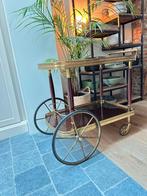 Vintage drankenkar, serveerwagen , drankentrolley messing, Huis en Inrichting, Ophalen, Gebruikt