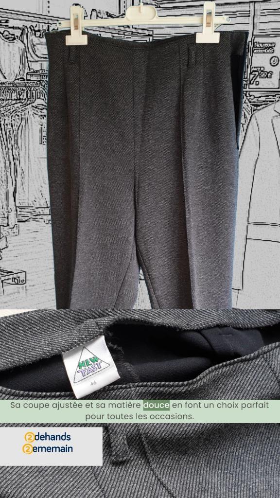 NEW TAST Stijlvolle damesbroek, Kleding | Dames, Broeken en Pantalons, Zo goed als nieuw, Grijs, Ophalen of Verzenden