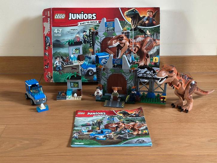 Lego Jurassic World 10758 Juniors - T-Rex Breakout, Kinderen en Baby's, Speelgoed | Duplo en Lego, Gebruikt, Lego, Complete set