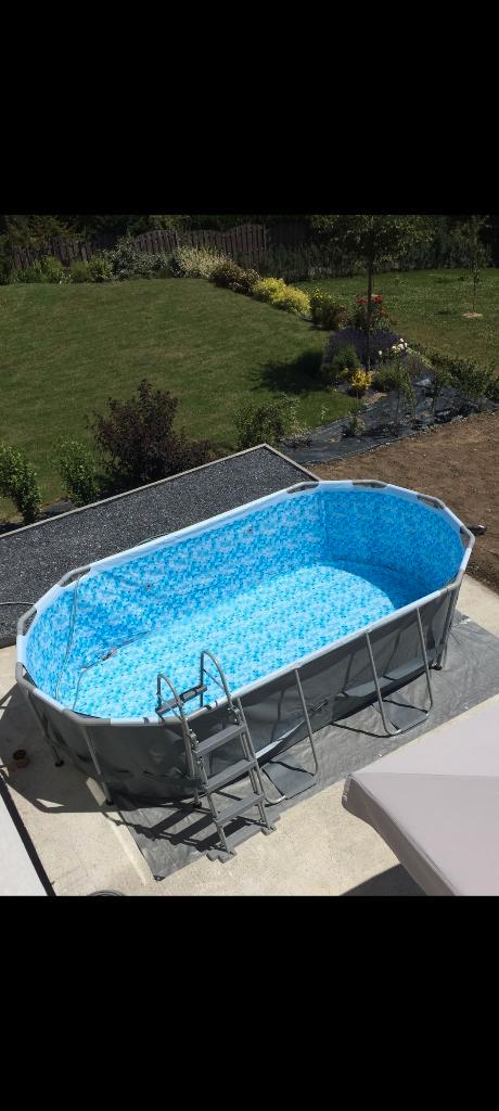 Intex-zwembad, Tuin en Terras, Zwembaden, Zo goed als nieuw, Opzetzwembad, 120 cm of meer, 400 cm of meer, 200 tot 300 cm, Rechthoekig