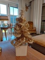 Sapin de Noël doré en cache pot 50 cm, Maison & Meubles, Comme neuf, Enlèvement ou Envoi