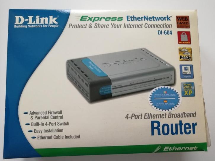 D-Link 4 port ethernet broadband router, Computers en Software, Netwerk switches, Zo goed als nieuw, Ophalen of Verzenden