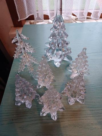 Mooie mini kerstboom uit transparant glas in perfecte staat beschikbaar voor biedingen