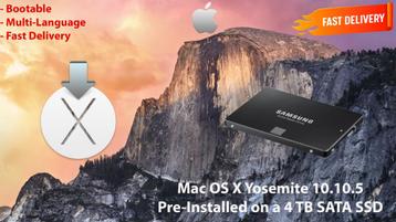 Mac OS X Yosemite 10.10.5 VoorGeïnstalleerd op SSD van 4TB beschikbaar voor biedingen