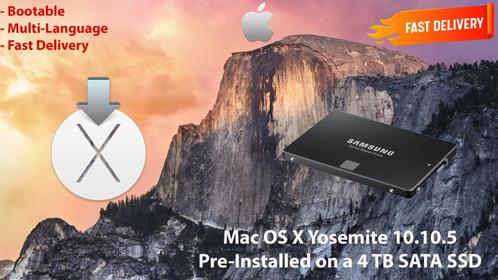 Mac OS X Yosemite 10.10.5 VoorGeïnstalleerd op SSD van 4TB, Computers en Software, Besturingssoftware, Nieuw, MacOS, Verzenden