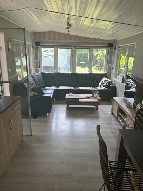 Mooie stacarvan/ chalet te koop op camping Goolderheide, Caravans en Kamperen, Stacaravans, tot en met 5, Ophalen
