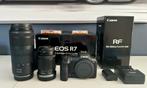 Canon R7 + RF 100-400 + RF-S 18-150 (état neuf), Audio, Tv en Foto, Nieuw, Canon