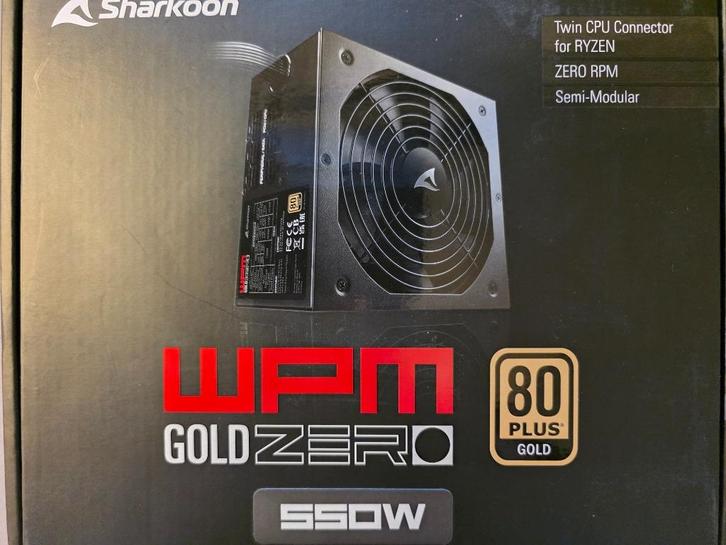 Alimentation 550W - 80 Plus Gold Sharkoon WPM, Computers en Software, Interne voedingen, Ophalen of Verzenden