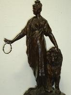 1893 Léon MIGNON °1847-1898 brons de stad Luik eerste prijs, Antiek en Kunst, Kunst | Beelden en Houtsnijwerken, Ophalen