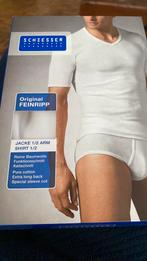 Schiesser shirt 1/2arm NIEUW in doos fijne ripp maat 5 M wit, Ophalen, Wit, Andere