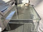table de salon en verre et plexi, Ophalen, 100 tot 150 cm, Design, 50 tot 100 cm