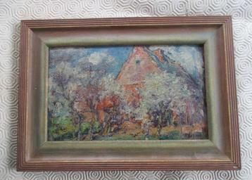 René Bosiers 1875 - 1927 Paysage printanier impressionniste
