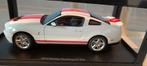 Autoart Shelby mustang GT 500 2010 white red, Ophalen, Zo goed als nieuw, Autoart