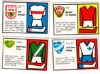 4 Chromos 1970 German Bauer Weltfussball sticker, Envoi, Comme neuf, Plusieurs images