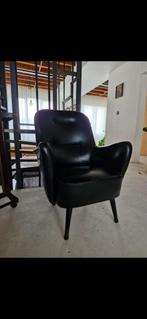 Duo Vintage Lounge Fauteuils Zwart Skai, 1950'S, Huis en Inrichting, Zetels | Zetels, Ophalen, Gebruikt, Hout, Artifort Theo Ruth