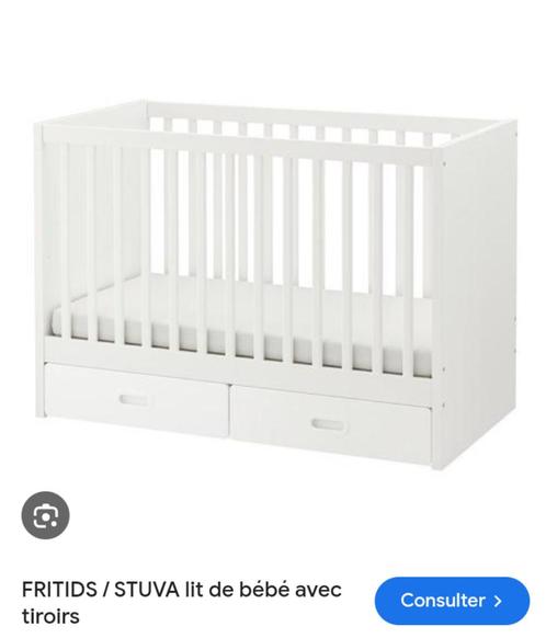 Lit bébé + matelas, Enfants & Bébés, Berceaux & Lits, Utilisé, Lit, Enlèvement