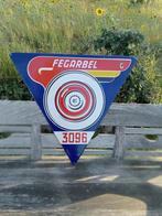 Emaille bord fegarbel 1954, Verzamelen, Ophalen, Gebruikt, Reclamebord