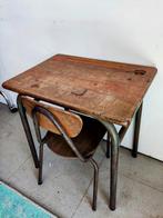 Vintage schoolbank met stoel., Antiek en Kunst, Curiosa en Brocante, Ophalen of Verzenden